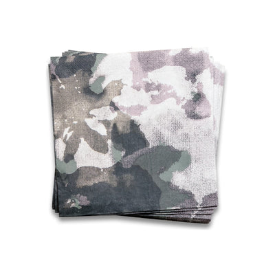 Camouflage Paper Napkins Grey Green