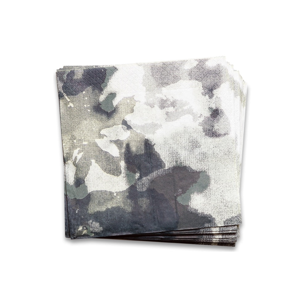 Camouflage Paper Napkins Nearly Black