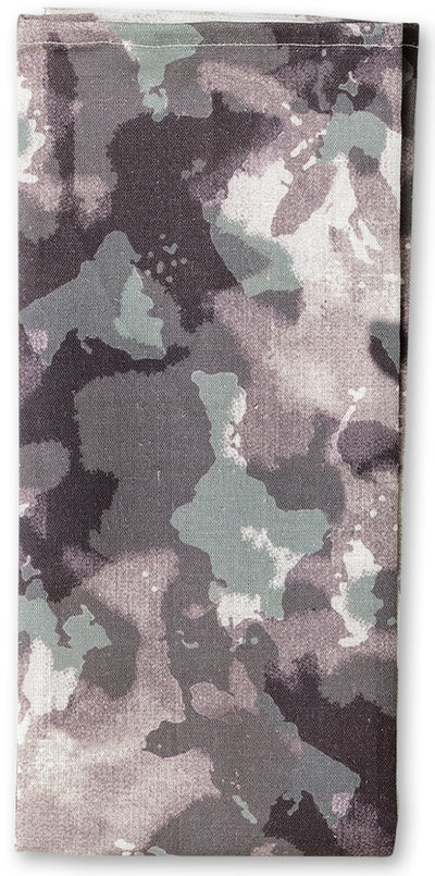 Camouflage Tea Towel Plum